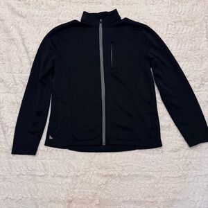 UNTUCKit Men’s Small Black Zip-Up Jacket | Lightweight Athletic Long Sleeve